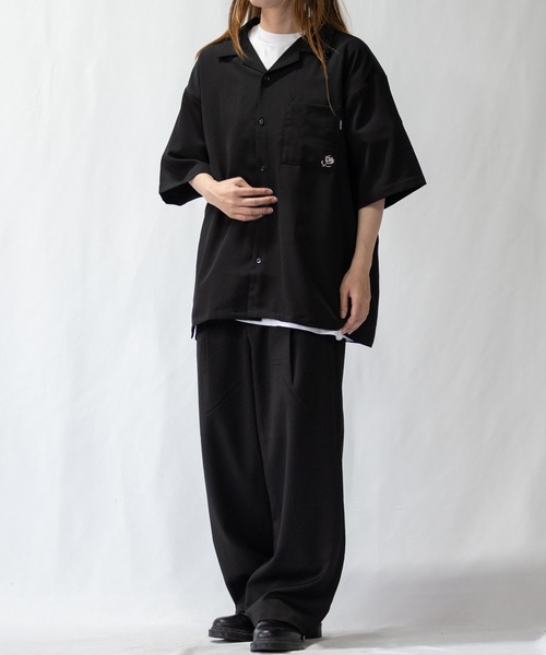 Naive magic シャツ 「a」ナチュラルストレッチポリエステル とろみ