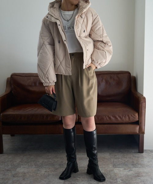 TRIANGLE PALETTE ダウンコート ダウンジャケット ダイヤキルト中綿