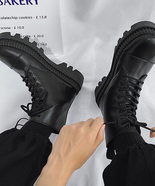 SETUP7 ブーツ 「SETUP7」サイドジップミリタリーブーツ KNF メンズ