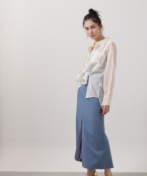 Limue ロング スカート スリットプリーツスカート : ZOZOTOWN Yahoo!店