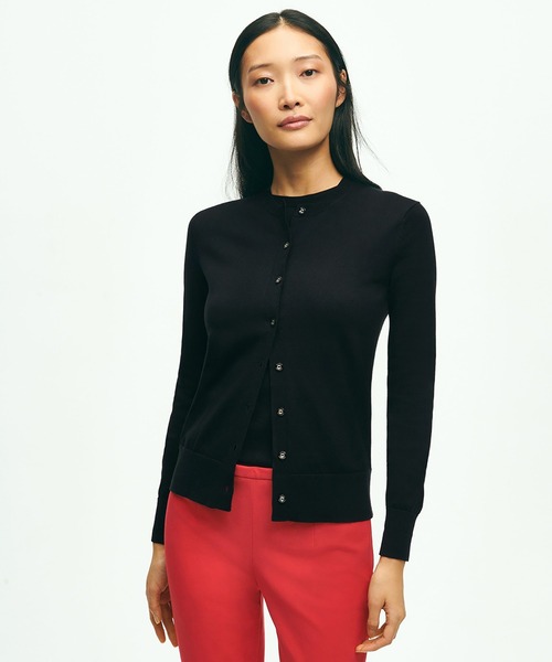 <美品>Brooks Brothers スーピマコットン カーディガン スーピマコットン クルーネック カーディガン | Brooks Brothers