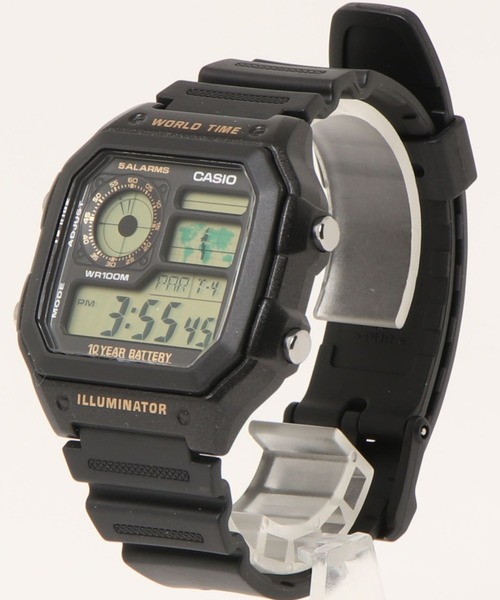 CASIO クォーツ ブラックダイヤル 時計 ローマ数字インデックス フェイクダイヤル ブラックメタルベルト