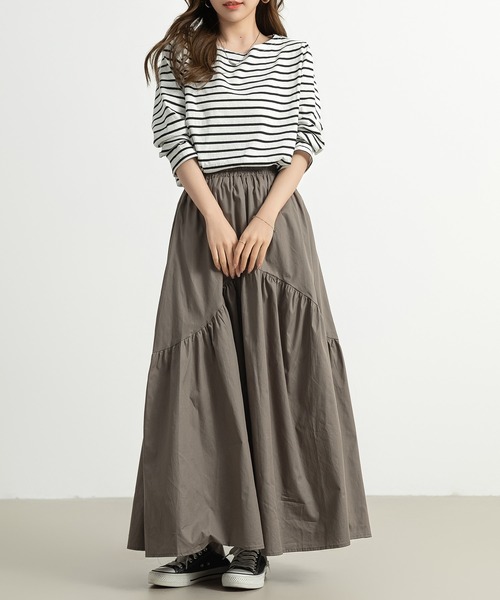 【Alice+Olivia】DIANA 2WAY ティアード フリル スカート ガウン DAY CLOSET スカート レディース 前後2wayで着こなせる。ロング