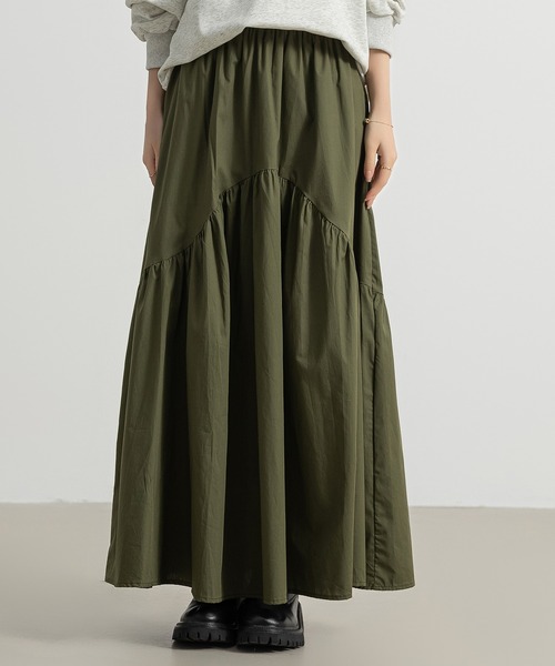 【Alice+Olivia】DIANA 2WAY ティアード フリル スカート ガウン DAY CLOSET スカート レディース 前後2wayで着こなせる。ロング