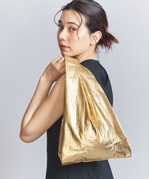 ◾️新品　未使用◾️BAGGU トートバッグ　ベージュ色 BAGGU トートバッグ 「BAGGU」メタリック ポケッタブルバッグ