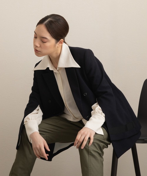 ブラウス シャツ 「Liyoca」ビッグカラーアムンゼンブラウス -手洗い可- レディース