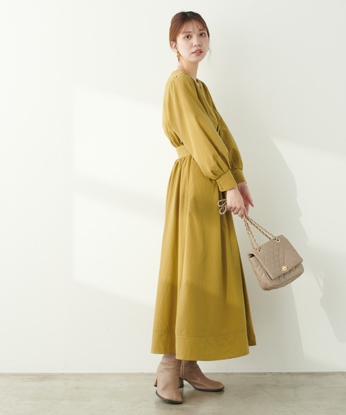 natural couture ワンピース 骨ストカシュクールワンピース : ZOZOTOWN