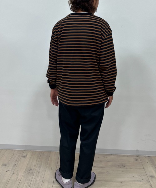 NAVY tシャツ NAVY USコットン100％ ボーダー長袖Tシャツ メンズ