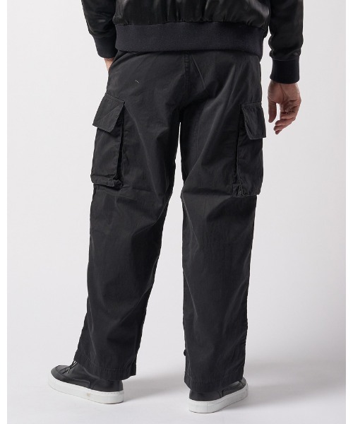 wjk ブーツカット　ブラックカーゴパンツ　Lサイズ 黒　AKM ミリタリー wjk カーゴパンツ vintage french army メンズ : ZOZOTOWN Yahoo