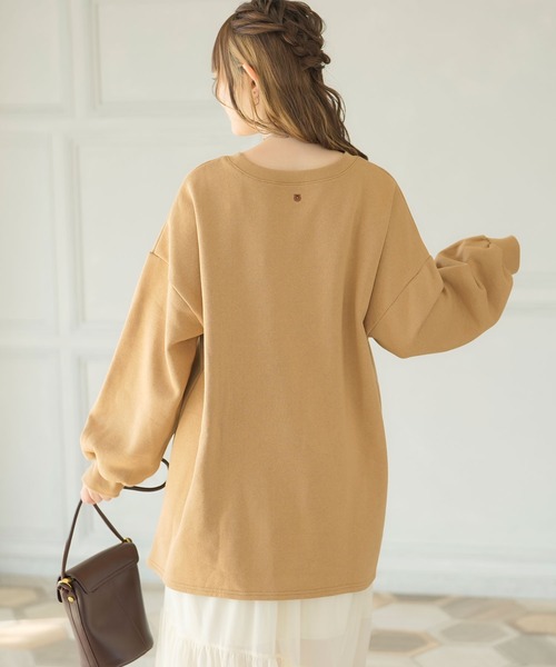 tシャツ 刺繍オーバーサイズくまスウェット レディース moulis' tシャツ 刺繍オーバーサイズくまスウェット レディース