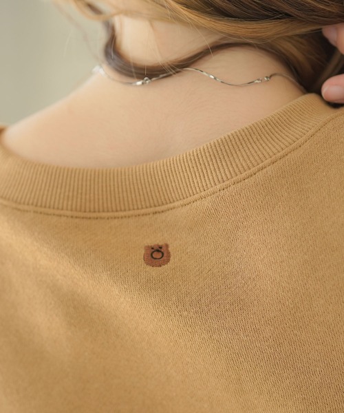tシャツ 刺繍オーバーサイズくまスウェット レディース moulis' tシャツ 刺繍オーバーサイズくまスウェット レディース