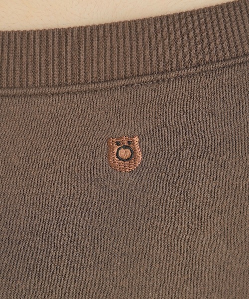 moulis' tシャツ 刺繍オーバーサイズくまスウェット レディース