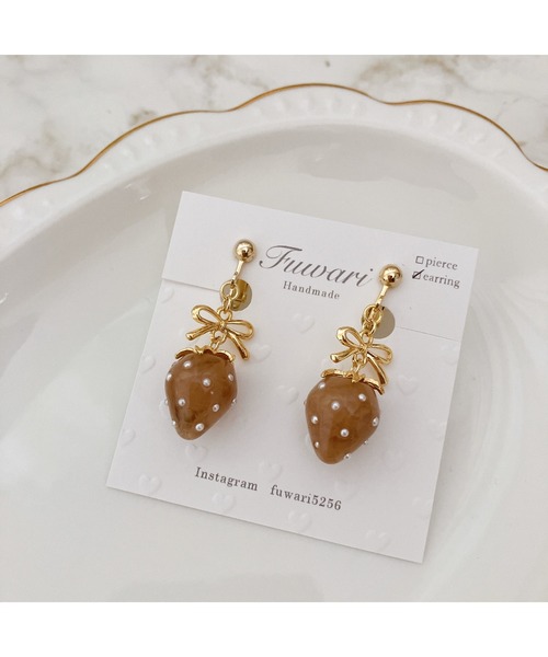 TONE イヤリング 「fuwari」リボン×苺 イヤリング(MA) レディース