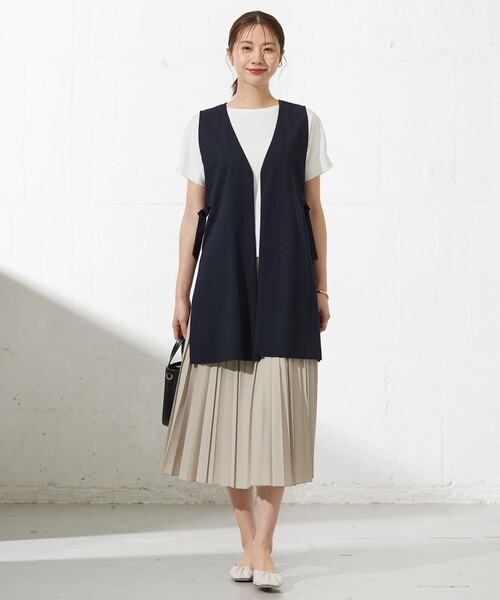 美品♡ジャーナルスタンダード レサージュ　リネンライクオックスベスト　ロングジレ ◇未使用◇ジャーナルスタンダード レサージュ リネンライク