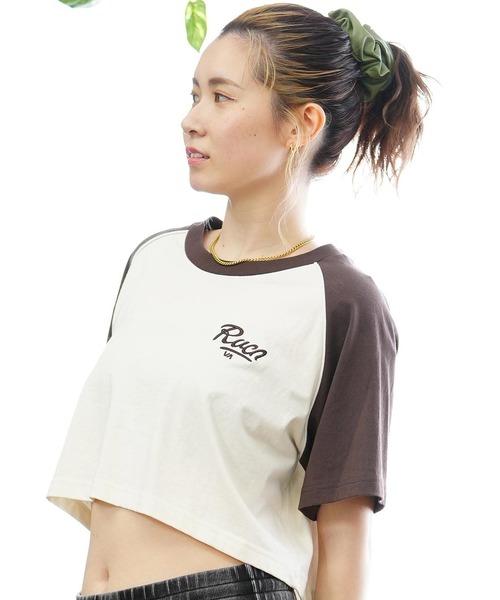 RVCA tシャツ RVCA/ルーカ ショート丈 ラグランTシャツ BE04C