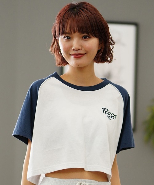 tシャツ RVCA/ルーカ ショート丈Tシャツ BF043-213 レディース RVCA/ルーカ ショート丈Tシャツ BF043-213（Tシャツ/カットソー