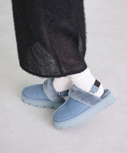 carino シューズ 本革ムートンサボ レディース : ZOZOTOWN Yahoo