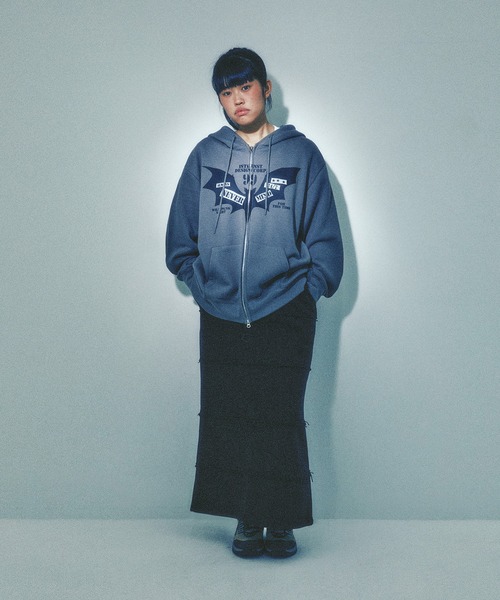 ISTKUNST ストライプ ジップパーカー　ニット　フーディー　A'gem/9 A'GEM/9 × .kom 『ISTKUNST/イストクンスト』 GC STAR VINTAGE STRIPE