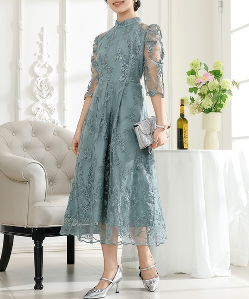 Lace Ladies（レースレディース） ドレス 総レース プチハイネック