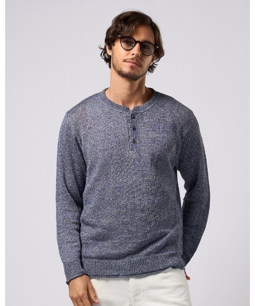 極美品　wjk ヘンリーネックスウェット　サイズL wjk セーター ニット linen henley knit メンズ : ZOZOTOWN Yahoo!店