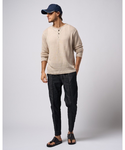 wjk セーター ニット linen henley knit メンズ : ZOZOTOWN Yahoo!店