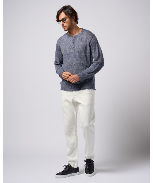 wjk セーター ニット linen henley knit メンズ : ZOZOTOWN Yahoo!店