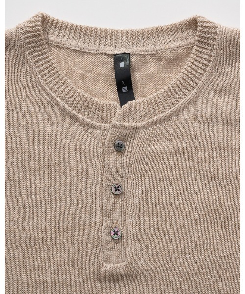 wjk セーター ニット linen henley knit メンズ : ZOZOTOWN