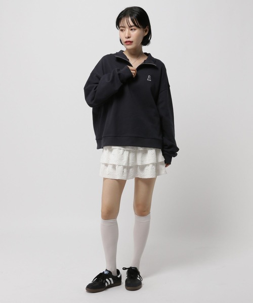 ALAND トレーナー スウェット 「UNISEX」ALAND／Aロゴ ハーフZIP