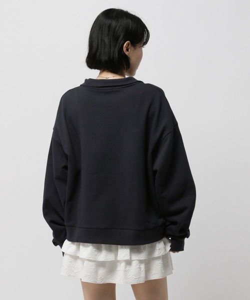 トレーナー スウェット 「UNISEX」ALAND／Aロゴ ハーフZIP（ウラケ） レディース メンズ ALAND トレーナー スウェット 「UNISEX」ALAND／Aロゴ ハーフZIP