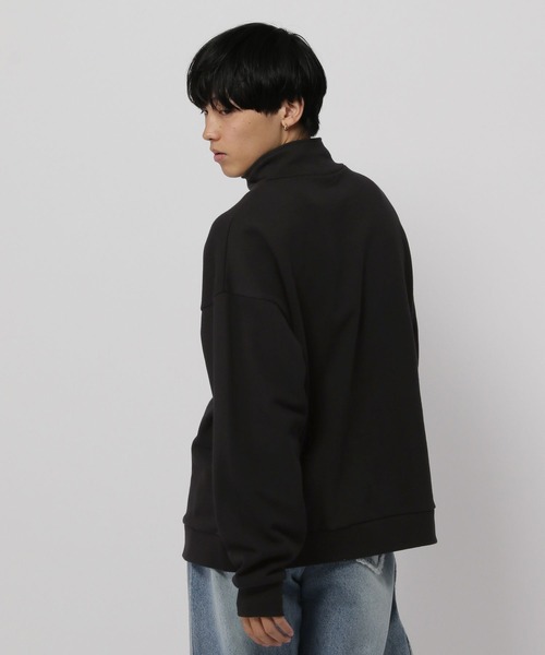 トレーナー スウェット 「UNISEX」ALAND／Aロゴ ハーフZIP（ウラケ） レディース メンズ ALAND トレーナー スウェット 「UNISEX」ALAND／Aロゴ ハーフZIP