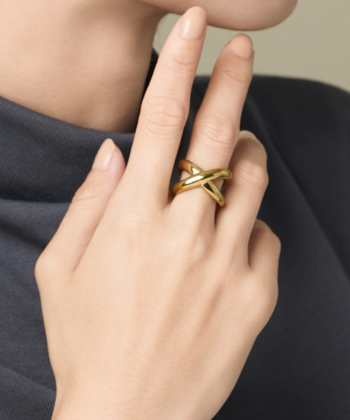 ciite' 指輪 リング 「 金属アレルギー対応 」 ビッグクロスリング