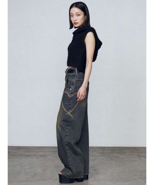 【美品】 ジーンズ EMODA デニム グラフィックルーズ デニムパンツ パンツ