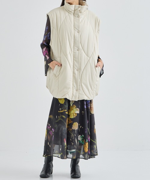 【AMERI】アメリヴィンテージ　ダウンジャケット AMERI/アメリ】2WAY WAVE STITCH PADDED JACKET/ダウン
