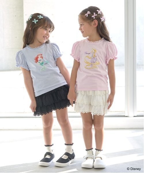 パンツ チェリーコットンレースティアードスカパン キッズ 子供服