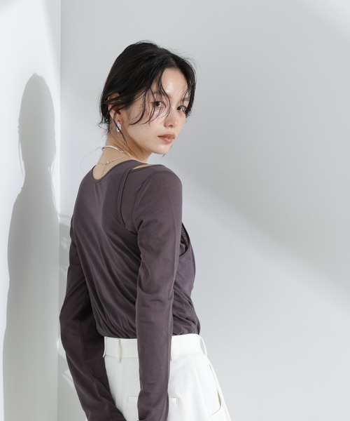 NANO universe（ナノ・ユニバース） tシャツ シアータンクトップ＋ロン