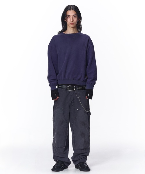 トレーナー/スウェット Juemi   Pigment Dyed Sweat Juemi×Abyssea】Loose Neck Pigment Dyed Sweat｜Abyssea 公式通販サイト