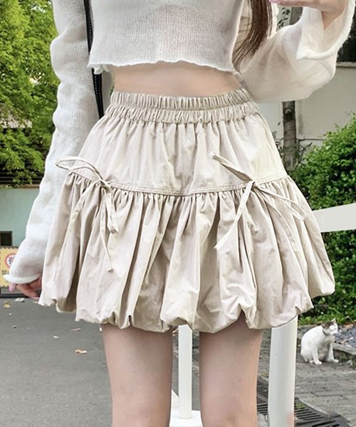 DAY CLOSET スカート レディース ゆるかわシルエットリボン