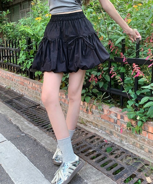 DAY CLOSET スカート レディース ゆるかわシルエットリボン