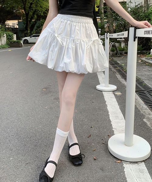 アイボリー バルーンミニスカート アイボリー バルーンミニスカート