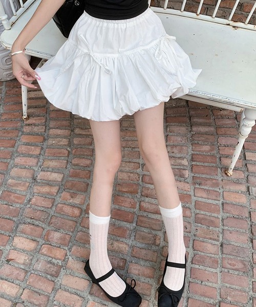 DAY CLOSET スカート 夏 レディース ゆるかわシルエットリボンバルーン