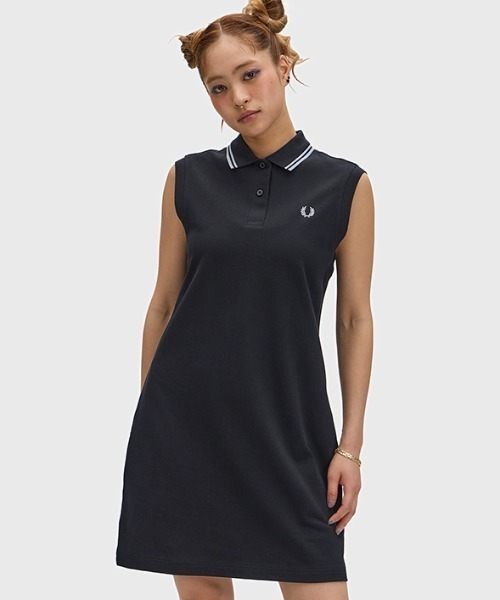 FRED PERRY ノースリーブワンピース ダークネイビー FRED PERRY（フレッドペリー） ワンピース The Sleeveless Fred Perry