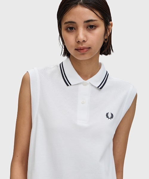 FRED PERRY ノースリーブニットドレス FRED PERRY】ノースリーブニットワンピース