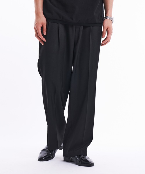 THE BOLDMAN ツータックワイドスラックス セール】2tuck wide Slacks / ツータックワイドスラックス