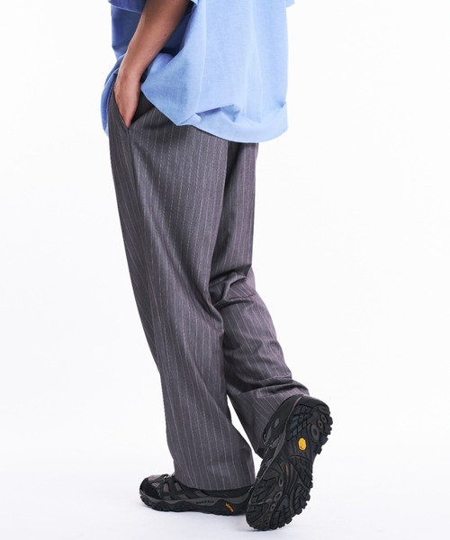 THE BOLDMAN/ツータックピーチスキンスラックス【ブラック】 THE BOLDMAN スラックス 2tuck Summer Slacks / 2タックサマー