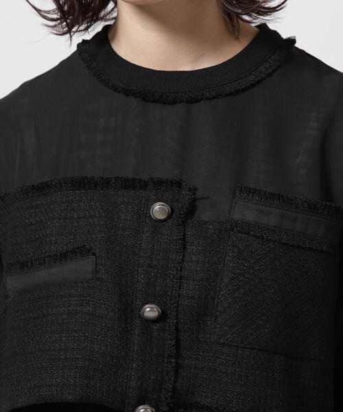 AULA AILA tシャツ AILA/アウラアイラ/TWEED COMBINATION