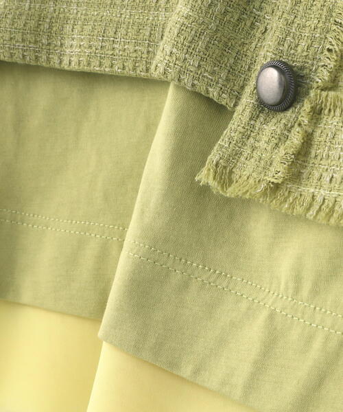 tシャツ AULA AILA/アウラアイラ/TWEED COMBINATION PULLOVER/ツイードコンビネーションプルオーバー レディース TWEED COMBINATION PULLOVER — aulaaila