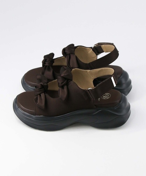 定価12100円【新品、未使用】Gready Brilliant サンダル Gready Brilliant サンダル リボンサテンサンダル レディース