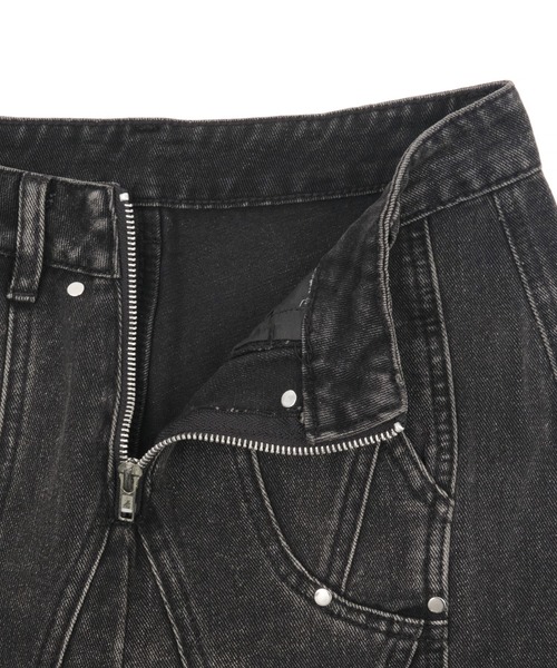 ジーンズ デニム デニムパンツ Y2Kペイントワイドバギーデニム