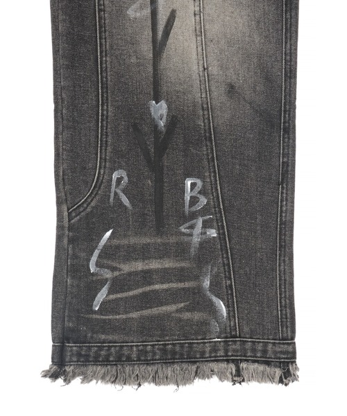 eeeeeArtmonster 犬柄 ストーン付き デニム ワイドパンツ Y2K レディースワイドパンツ 犬柄刺繍入りデニムワイドパンツ デニム