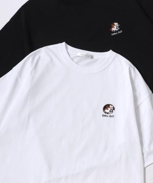 Lazar（ラザル） tシャツ 別注 Animal Embroidery Tee/オーバーサイズ